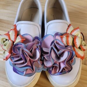 Sophia Webster Floral Appliqué Slip-On Shoes Size 4.5